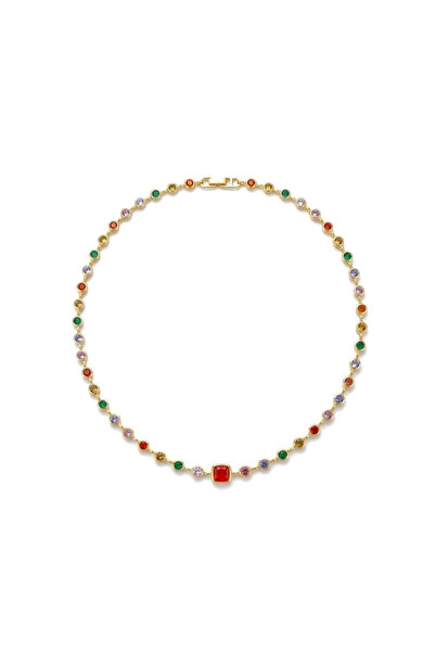 h&b design jewel Vip Renkli Taşlı Kuyum Kolye