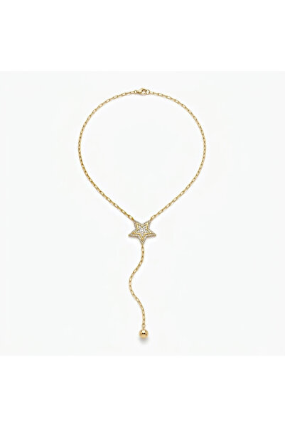 h&b design jewel Steel Star Detail Y Necklace