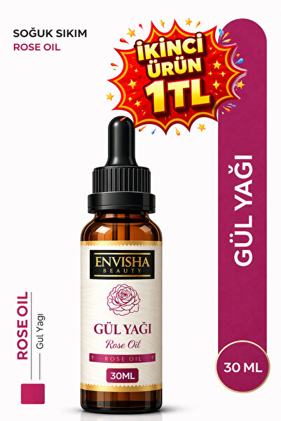 Envisha Beauty %100 Aromatik Cilt Yenileyici & Nemlendirici Gül Yağı - 30 ML