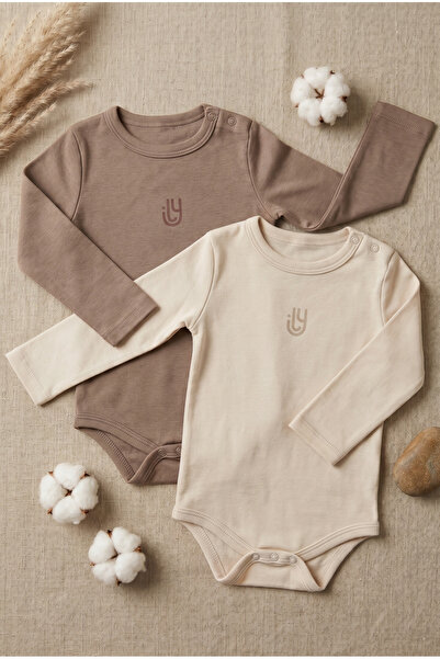 Babily 100% Cotton Double Bodysuit with Snap Fasteners Baby Long Sleeve Newbo...