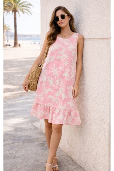 DİMA Rochie cu bretele cu modele florale