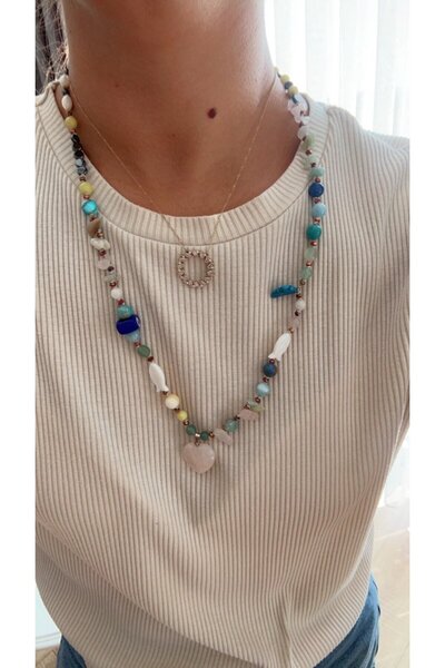 Doğaltaş Masalları Mixed natural stone necklace