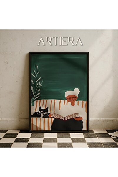 HİGUERA Φιγούρα που διαβάζει βιβλίο Αφηρημένο γυναικείο πορτρέτο Ζωγραφική το...