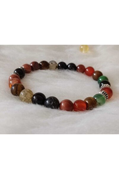 HÜMA ŞİFALI TAŞLAR 8mm Aa Quality Matching Natural Stone Bracelet for Men