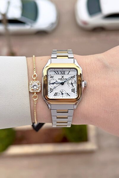 Daniel Klein Sarı Silver Renk 24 Ay Garantili 28,5 mm Fonksiyonlu Hediye Pake...
