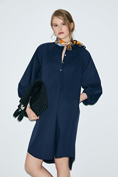 Lufian 121290025 Γυναικείο Φόρεμα Mabel ΣΚΟΥΡΟ ΜΠΛΕ