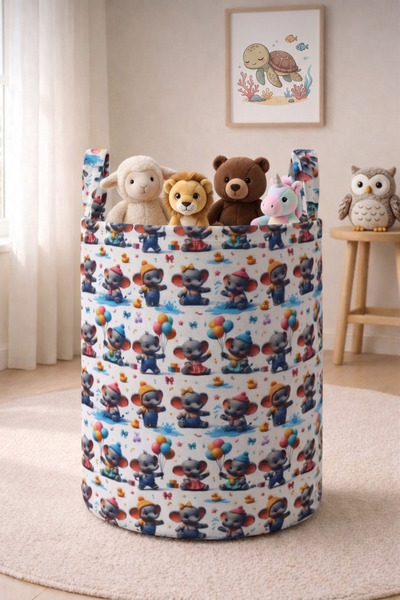 Paris Home Πτυσσόμενο καλάθι για βρώμικα ρούχα και παιδικά παιχνίδια με σχέδι...