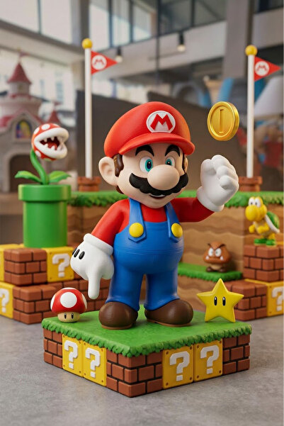 KIZILAKSAM Süper Mario Figürü 23 CM BÜYÜK BOY Hediyelik Koleksiyonluk