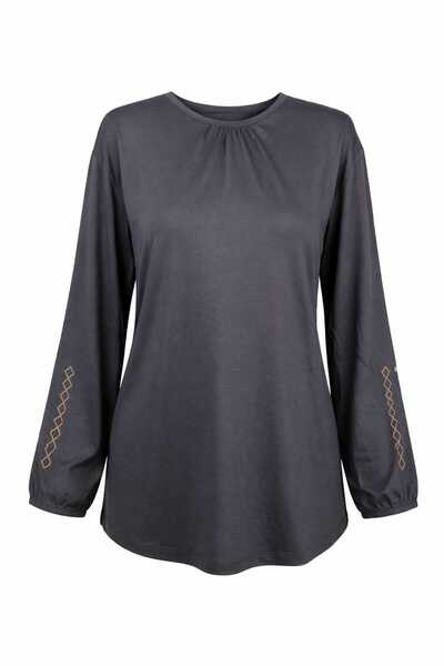 Nacar Moda Women's Lycra Combed Cotton Blouse for Middle Age and Above, Four ...