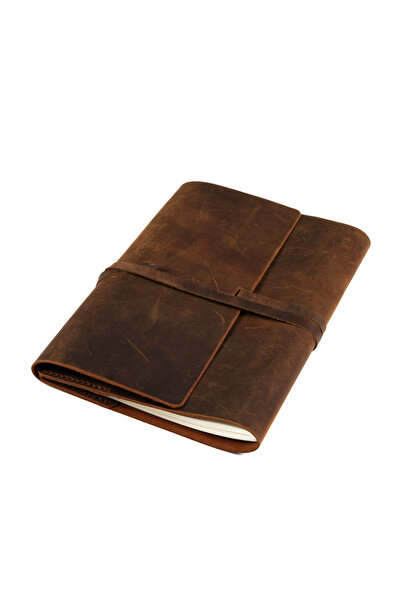Mimas Design A5 Hakiki Deri Defter Kılıfı Çizgisiz Defterli Kişiye Özel İsim ...