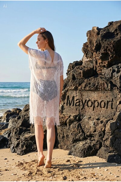 MAYOPORT Melek Kanadı Detaylı Tunik Pareo