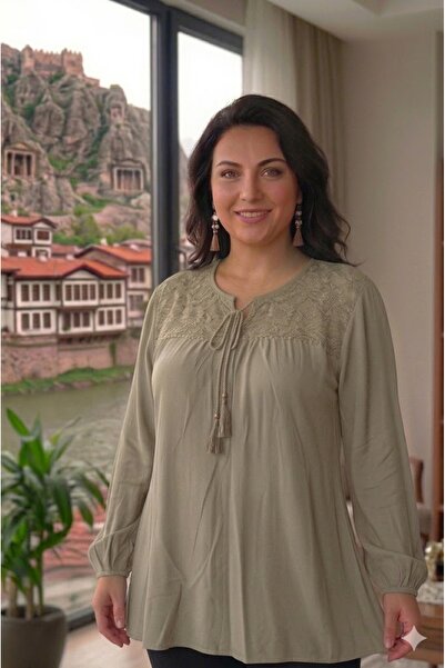 elma abone ΓΥΝΑΙΚΕΙΑ ΜΠΛΟΥΖΑ ΜΕΓΑΛΟΥ ΜΕΓΕΘΟΥΣ ΜΕ ΔΑΝΤΕΛΕΣ ΚΑΙ ΛΕΠΤΕΣ ΛΕΠΤΟΜΕΡ...