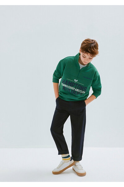 Mavi Grünes Sweatshirt mit Tennis-Print 6S10169-71697