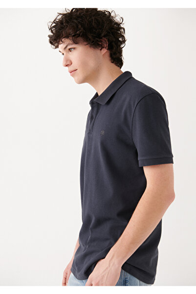 Mavi Marineblaues Polo-T-Shirt Slim Fit / Eng anliegend 8804328417