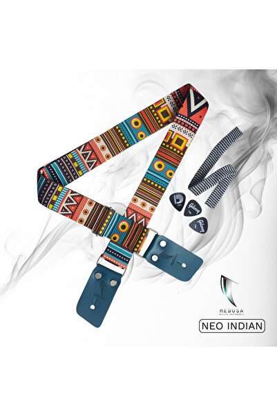 MEDUSA NEOINDIAN MODEL GİTAR VE UKULELE ASKISI, ASKI İPİ PENA HEDİYELİ.
