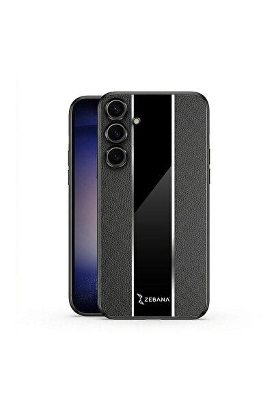 Zebana Samsung Galaxy S25 Uyumlu Kılıf Zebana Premium Deri Kılıf Siyah