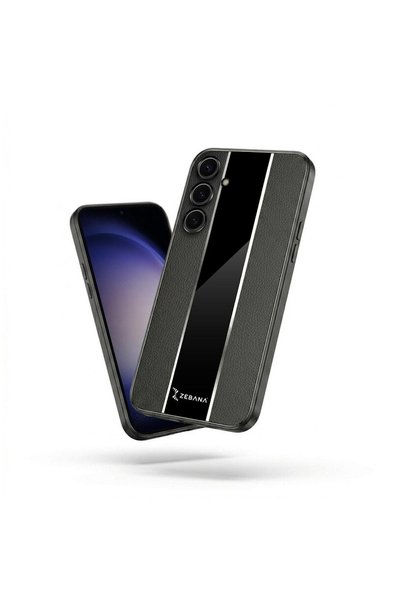 Zebana Samsung Galaxy S23 Compatible Case Premium Leather Case Black
