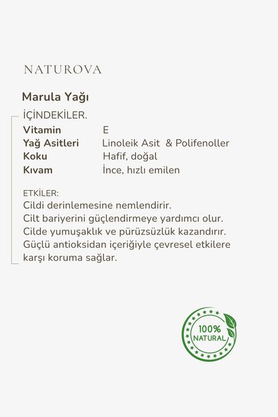 NATUROVA Marula Oil 100% Pure, Cold Pressed, 30 ml