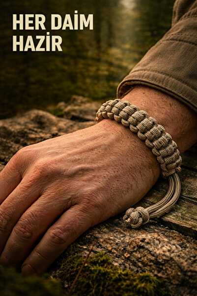 PARACORD Paraşüt İpi Bileklik - Dağcılık Kamp Bileklik - Outdoor Bileklik - C...