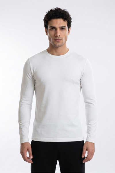 SEASOUL Men's Bamboo Round Neck Long Sleeve T-Shirt