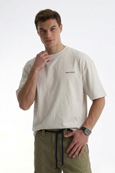 The Champ Clothing Ανδρικό μπλουζάκι oversize CHAMP ARCHIVE με στάμπα εκρού –...