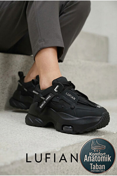 Lufian Γυναικεία άνετα παπούτσια sneaker Stormy σε μοντέρνο στυλ, μαύρα