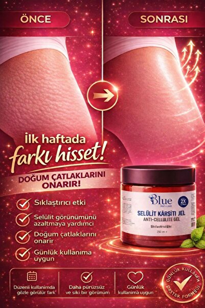 BLUE Skin Care Zayıflamak Kalça Göğüs Basen Bölgesel Selülit kremi Sıkılaştır...