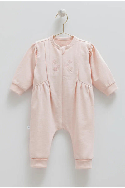 Caramell Love İşlemeli Pembe Tulum