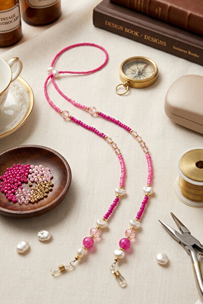 PETEK AKSESUAR Women's Design Handmade Flower Glasses Chain