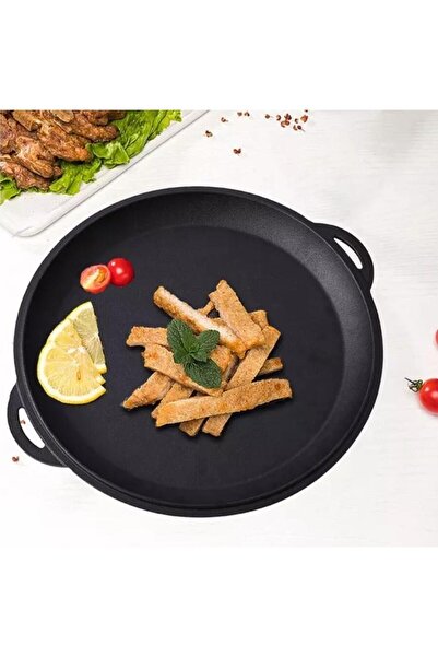 Perfect Home Oala de fonta tip wok, cu capac, 3 in 1, 37x18 cm,