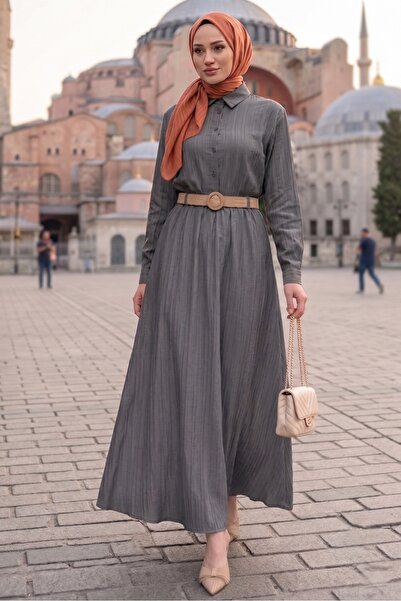 Bestenur Ψάθινη Ζώνη Διπλό Σετ 1687 - Γκρι