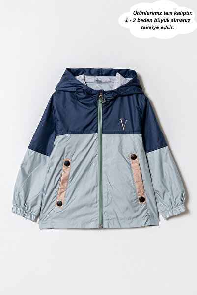 Verscon Haina de ploaie și jachetă de vânt cu glugă brodate pentru băieți 2 -...