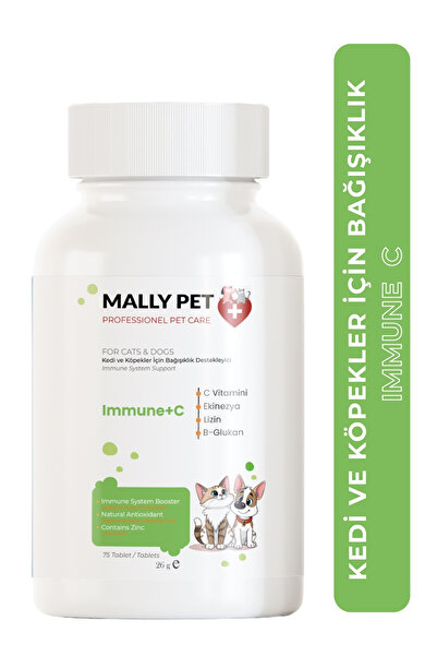 MALLY PET PROFESSIONEL PET CARE Kedi Ve Köpekler Için Bağışıklık Sistemini Güçlendirici Immune C 75 Tablet