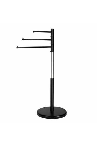 SERSIMO Suport prosoape cu 3 brațe, înălțime 86cm, negru