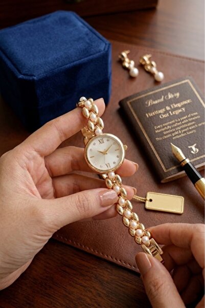 Leerybee Gold Minimal Quartz Kadın Kol Saati (BİLEKLİK DAHİL DEĞİLDİR)