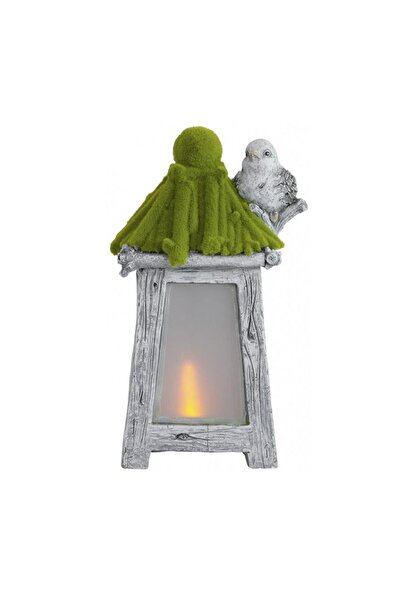 Strend Pro Decoratiune gradina, ceramica, lampa solara, felinar cu pasare, 26...