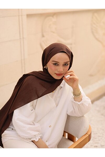 Modakaşmir Neo Cotton Shawl (Bitter Brown)