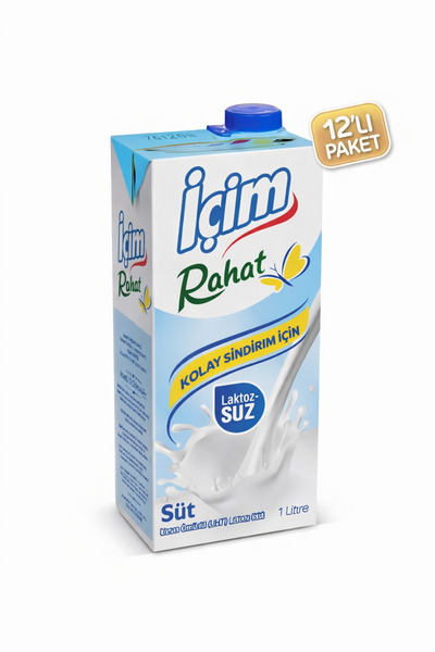 İçim İçim Laktozsuz Süt (1 L) x12 Adet