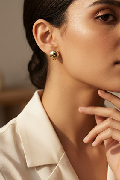 XUPING JEWELRY Stil Incisi/Xupıng Jewelry 14 Ayar Altın Kaplama Mimra Küpe