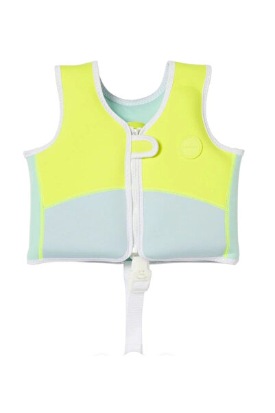 SunnyLife - Çocuk Yüzme Can Yeleği 1-2 Yaş Aqua Neon Yellow