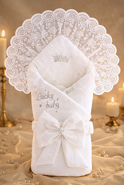 Tomuycuk Lacy Baby Swaddle Baby Outer Swaddle Blanket Hospital Exit Newborn G...