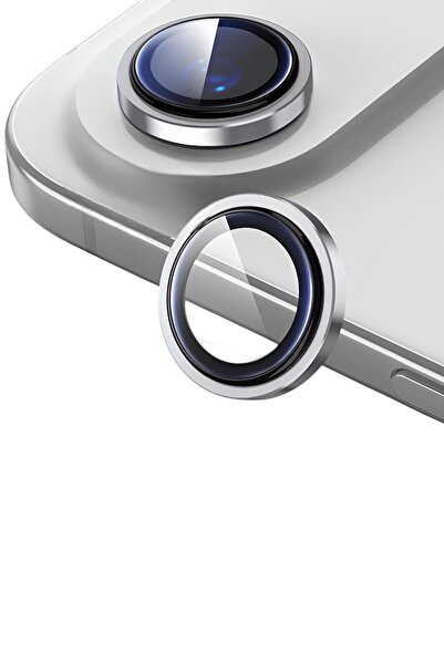 PiyasaSepeti Apple iPhone 17 Air Metal Framed Camera Protection Lens Silver