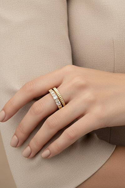 XUPING JEWELRY STİL İNCİSİ/XUPING JEWELRY PRİZMA ZİRKON TAŞLI YÜZÜK AYARLANAB...