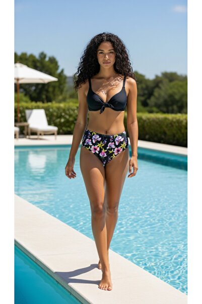 Intisimo Costum de baie, două piese, negru - 56