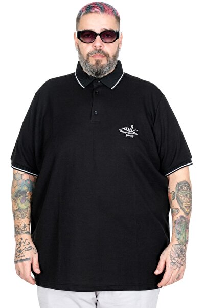 ModeXL Ανδρικό μπλουζάκι με λαιμόκοψη πόλο Mode XL σε μεγάλο μέγεθος Waffle M...