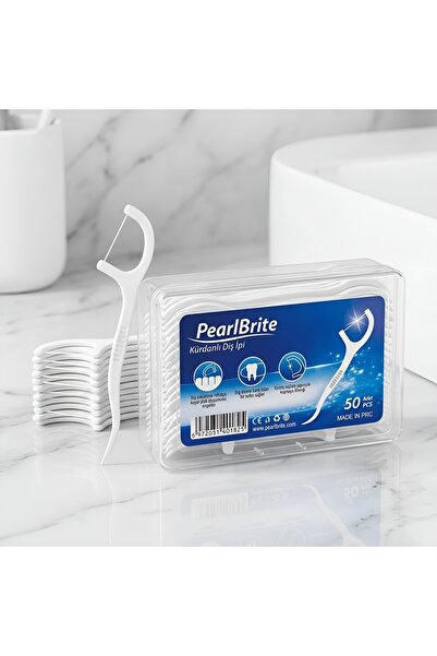 Pearl Brite Kürdanlı Aromasız Diş İpi 50 Adet I Pratik Ağız Temizliği I Diş A...