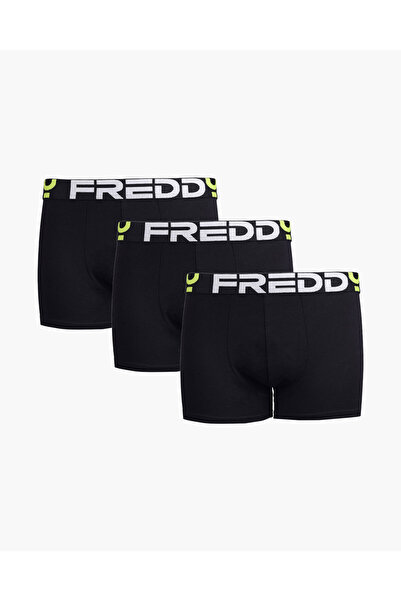 FREDDY Men’s Sports Boxers 3-Pack (Black) – Comfortable Men’s Underwear, Brea...