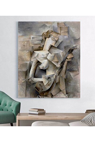 Generic Brand Tablou pe pânză Pablo Picasso: Fată cu mandolină