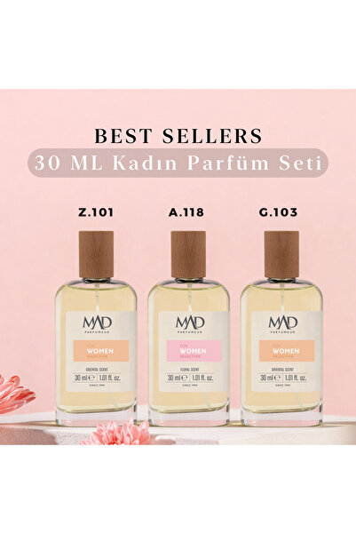 Mad Parfüm Mad Best Seller Selective Kadın Parfüm Seti – 30 ml Üçlü Set