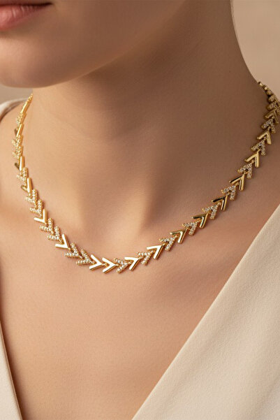 XUPING JEWELRY STİL İNCİSİ/XUPING JEWELRY ÜÇGEN ZİRKON TAŞLI KOLYE